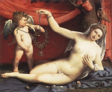 Lorenzo Lotto Werke - Venus und Cupido 1540 Renaissance Lorenzo Lotto